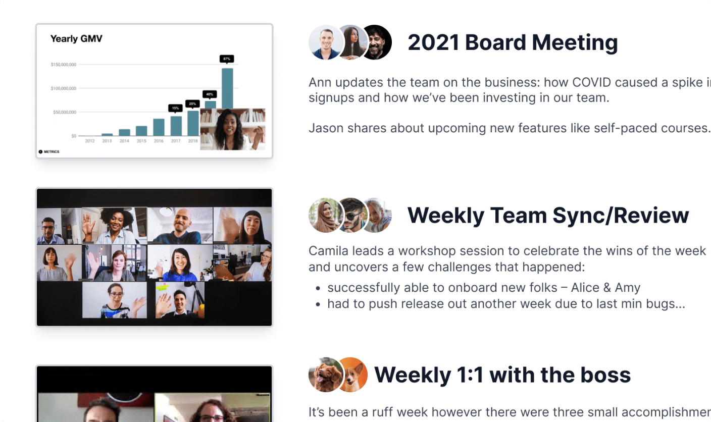 Videos get automically summarized to make it easier to get an idea what they are about at a glance.